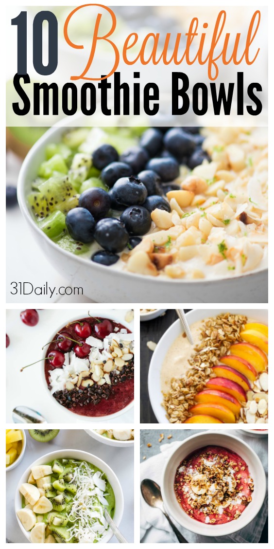 10 hermosos y saludables tazones de batidos | 31Daily.com