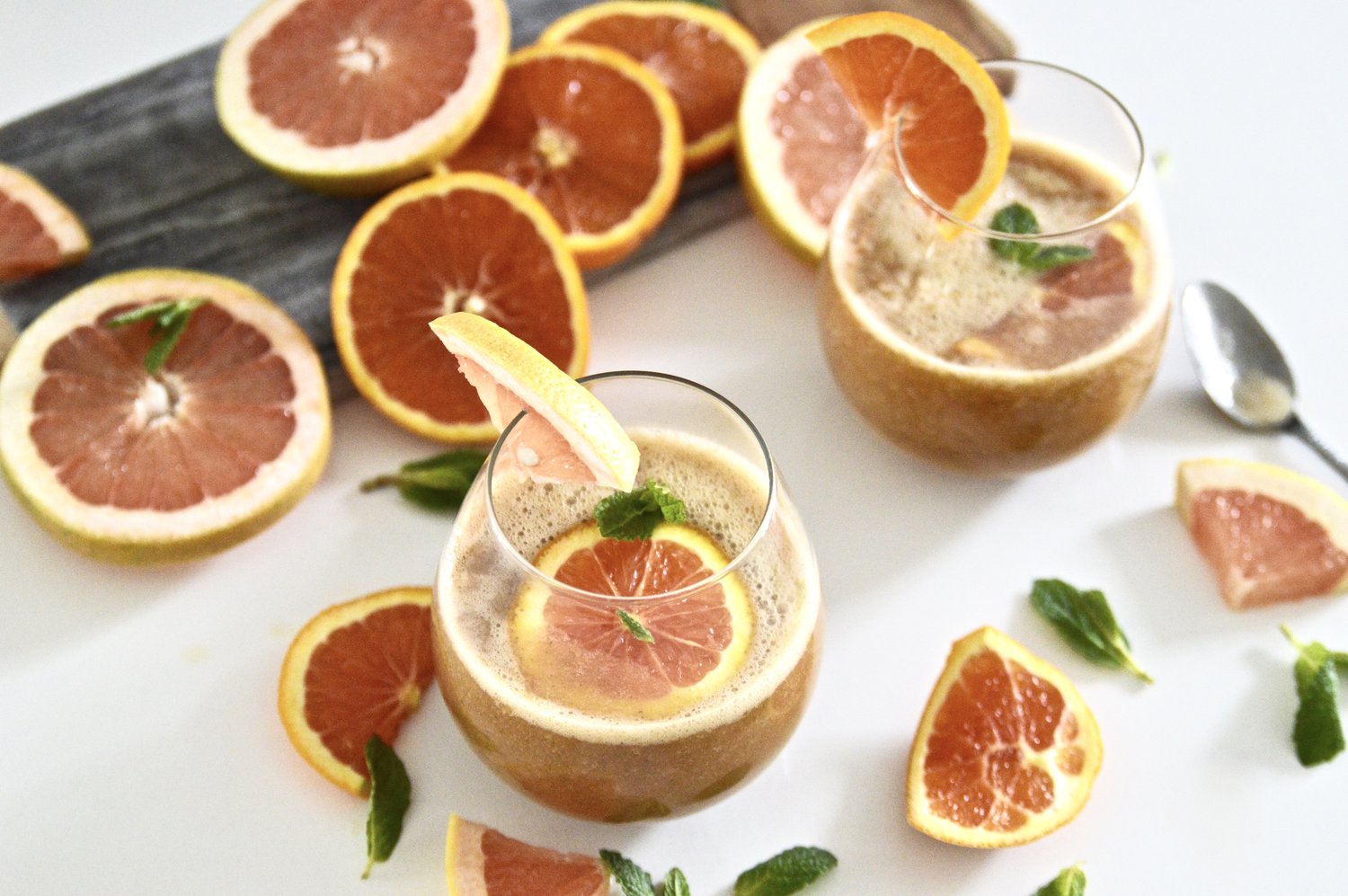Citrus Mint Kombucha Cocktails