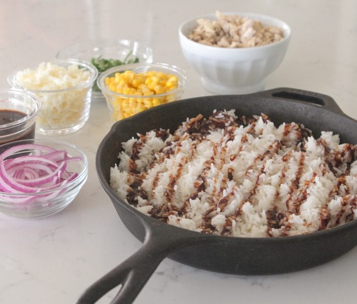 BBQ Chicken Rice Bake