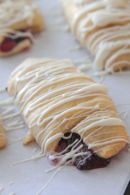 White Chocolate Cherry Pie Crescents 