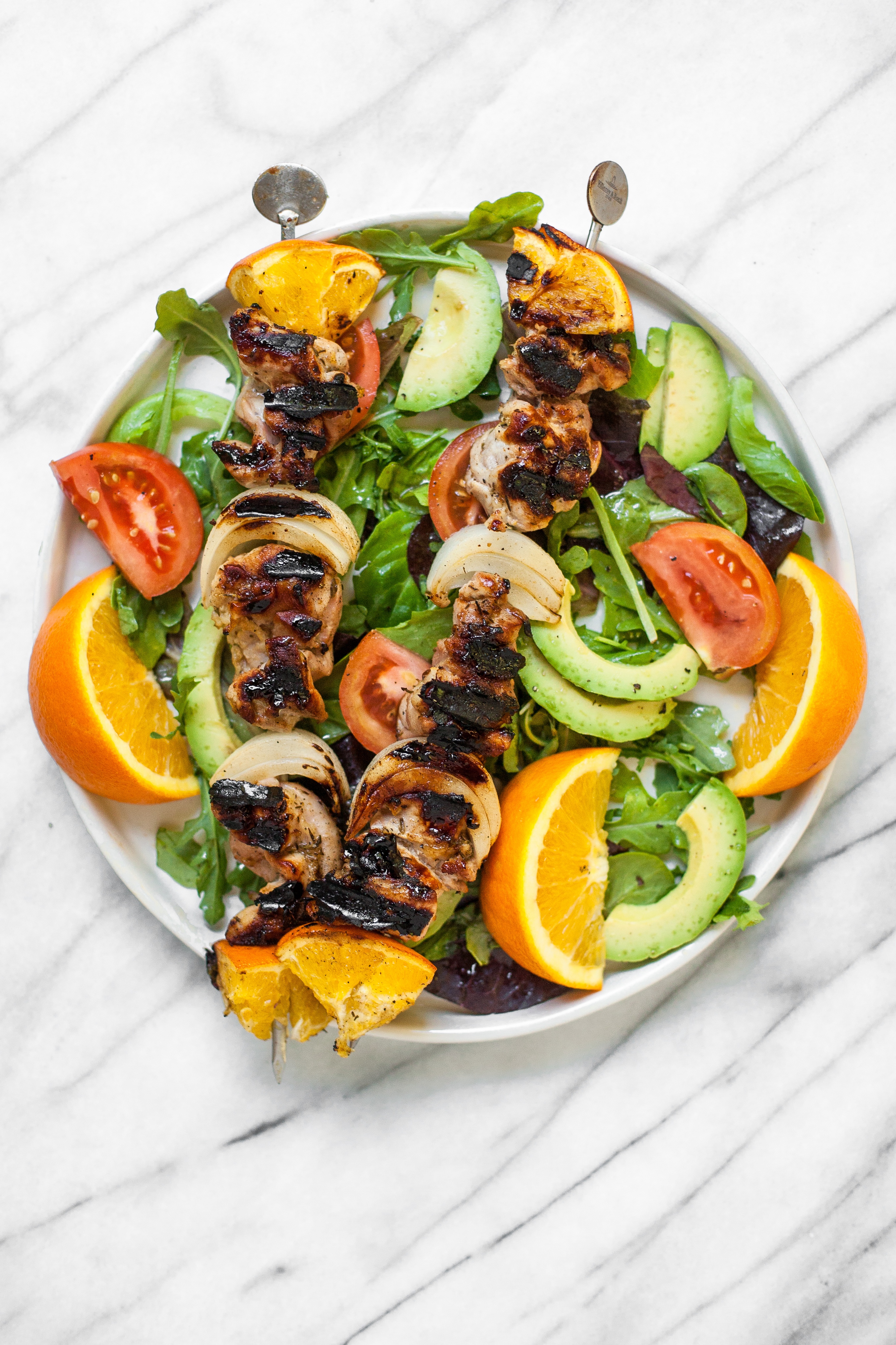 Brochetas de pollo a la naranja de Made Whole