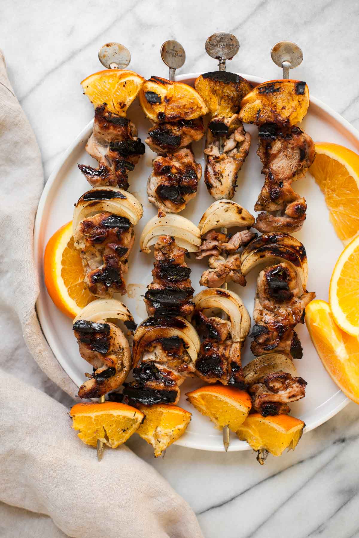 Brochetas de pollo a la naranja de Made Whole