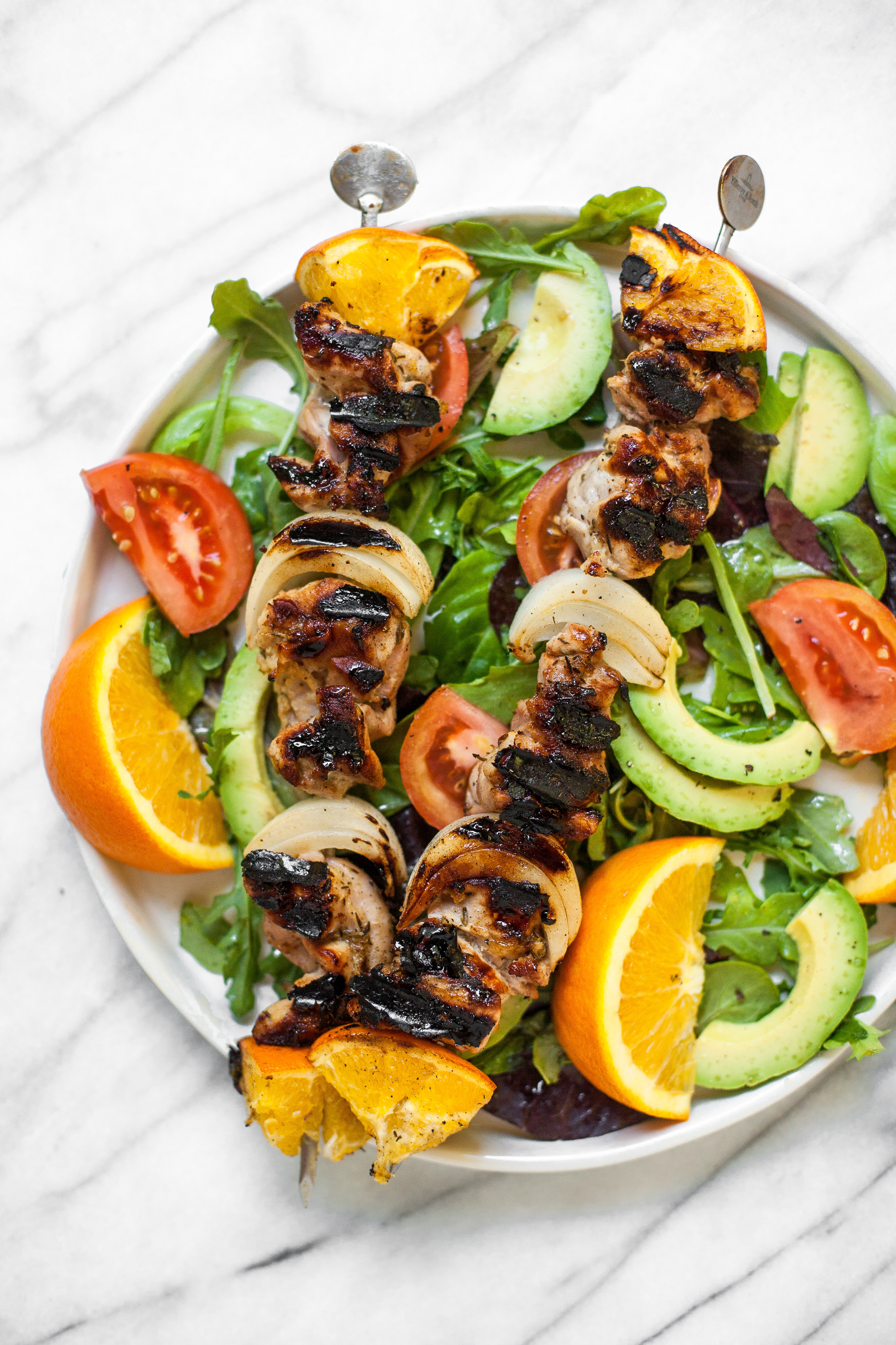 Brochetas de pollo a la naranja de Made Whole