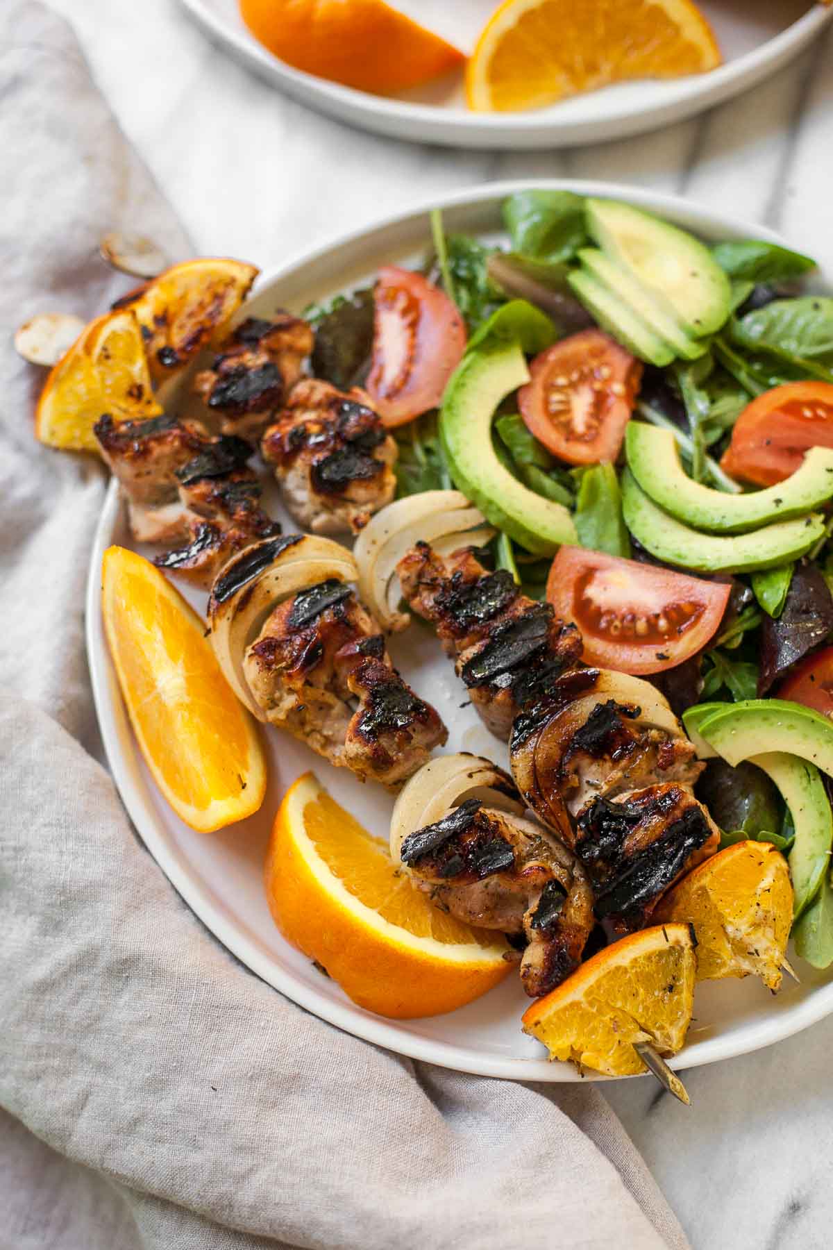 Brochetas de pollo a la naranja de Made Whole