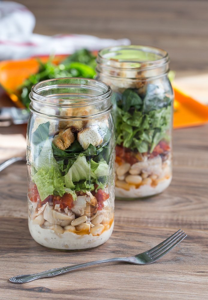 Bruschetta Chicken Mason Jar Ensaladas