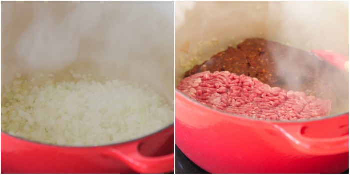 Cebollas y carne