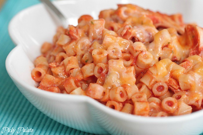 Cheesy crecido SpaghettiOs 1t
