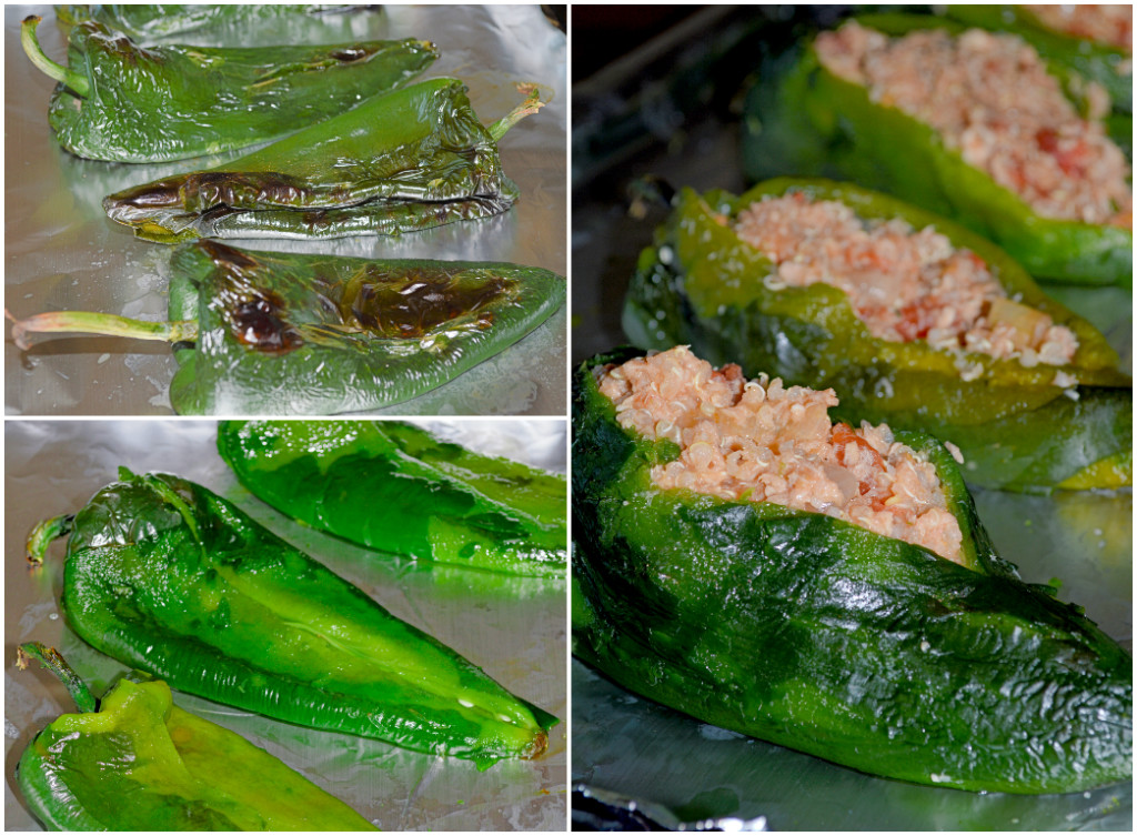 Chiles Rellenos: AtĂșn y Quinua Rellenos En Un Pimiento Poblano Con Una Salsa Roja Ahumada!