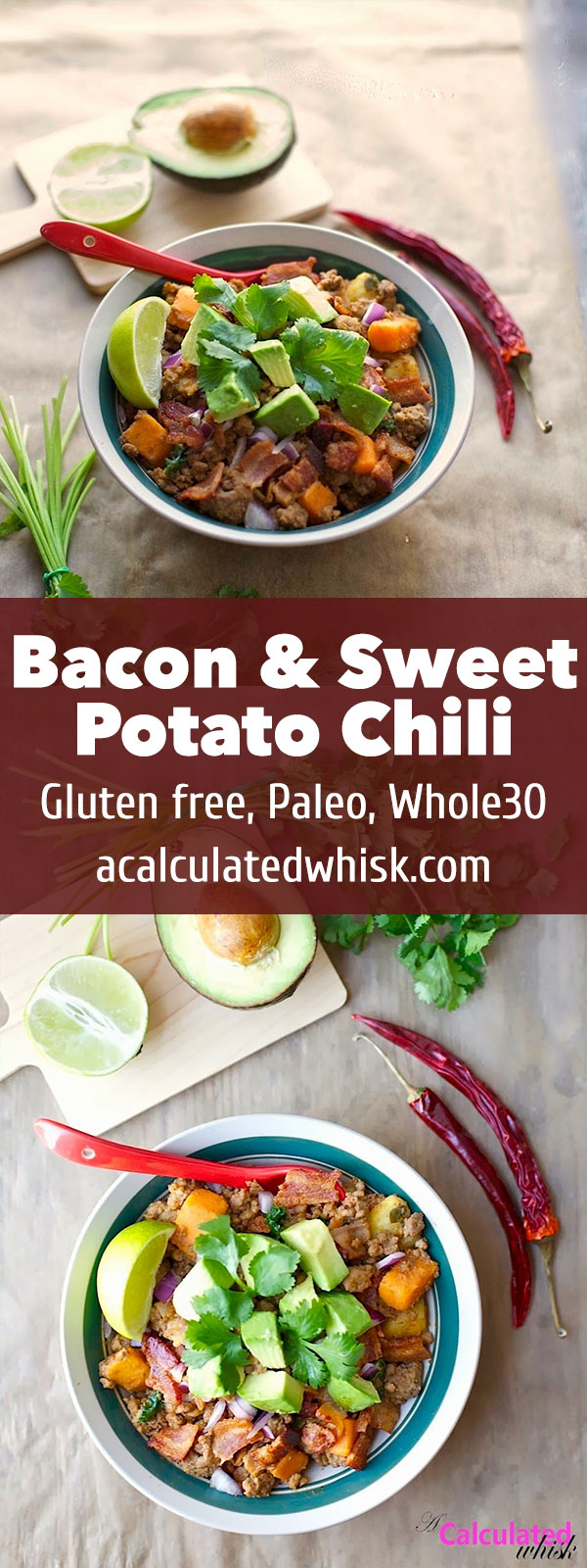 Chili con tocino y camote (sin gluten, Paleo, Entero30)