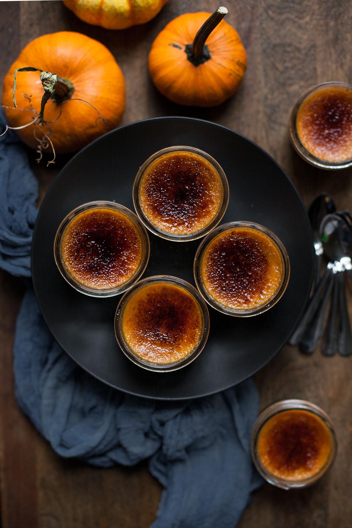 Chocolate Pumpkin Crème Brûlée (Sin grano)
