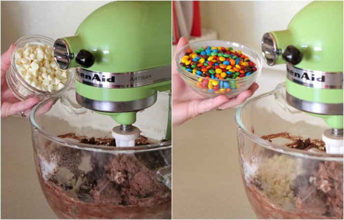 Doble Chocolate M y M Cookies Collage 4