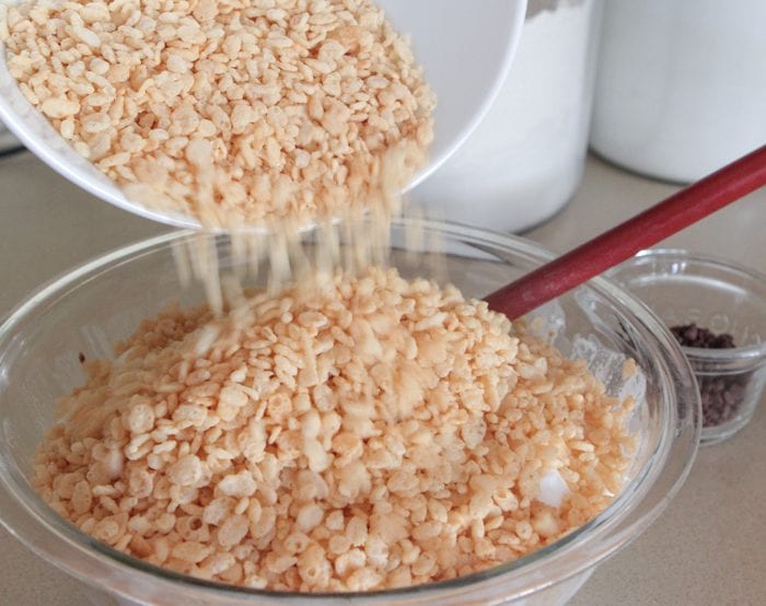 Toffee Chocolate Chip Krispie Treats