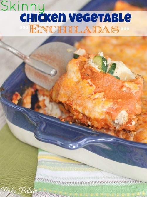 Enchiladas Vegetales Flacos De Pollo por www.picky-palate.com