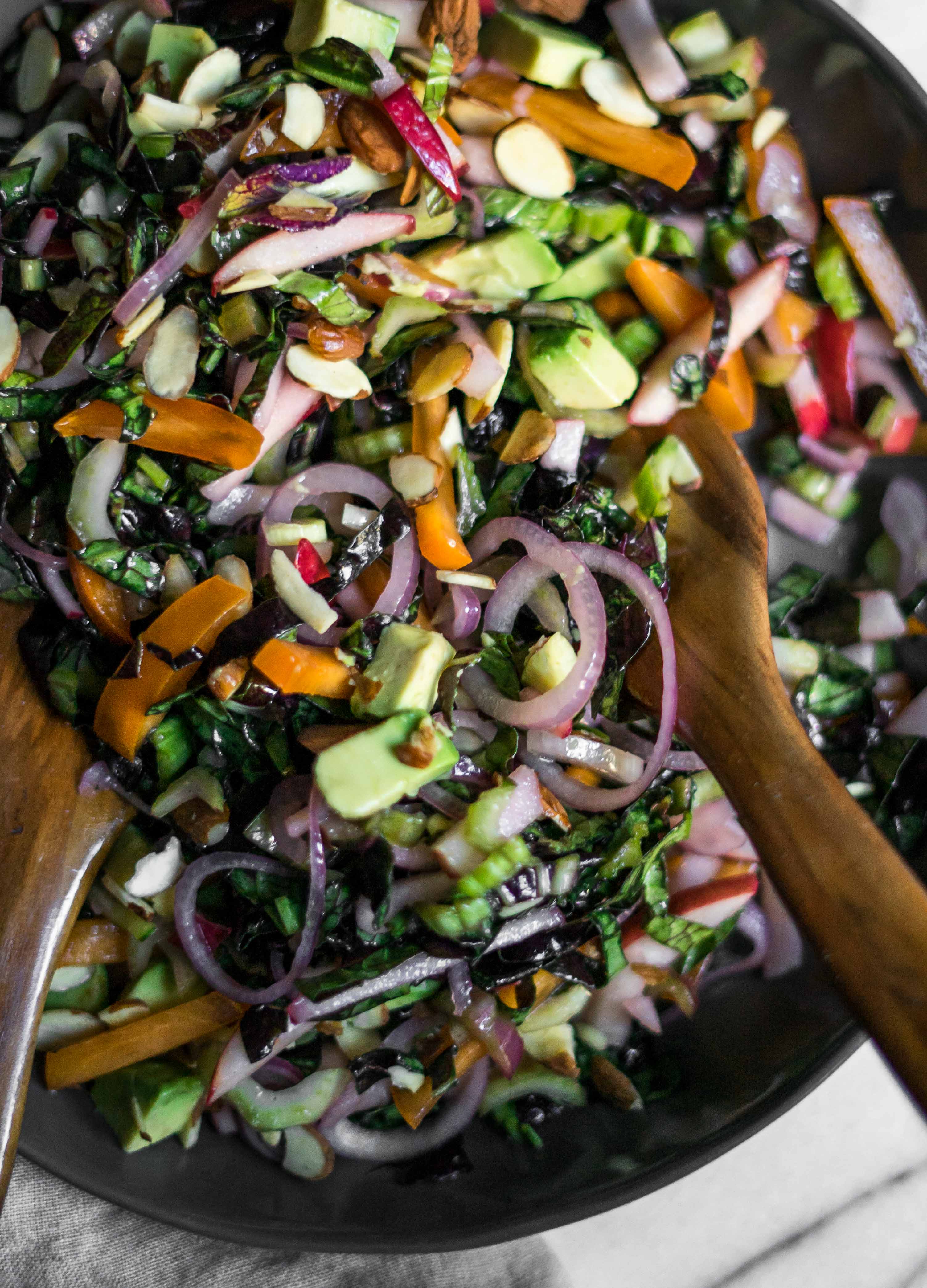 Ensalada Bok Choy con Manzana y Caqui (Paleo, Entero30)