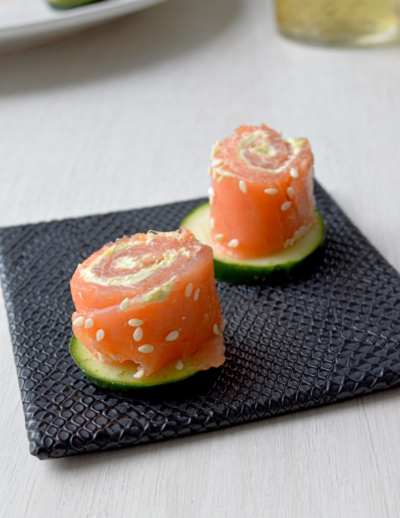 Espirales De Aguacate De Salmón