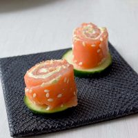 Espirales De Aguacate De Salmón