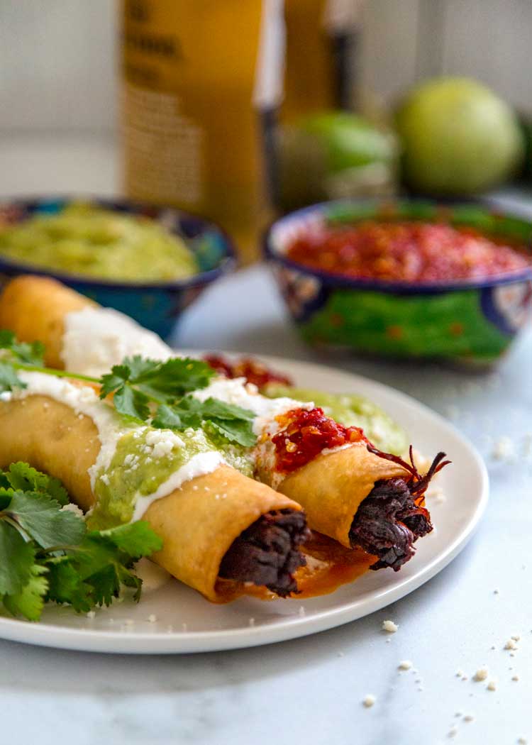 Crispy Beef Flautas
