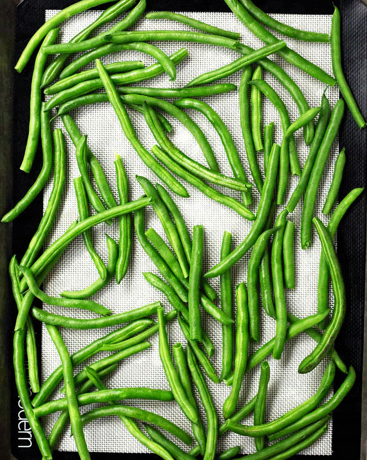 Asado-frijoles verdes-con-limĂłn-y-ajo-op