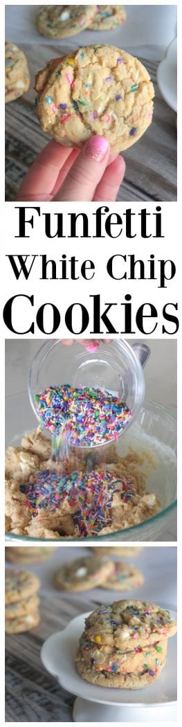 Cookies de chip blanco de Funfetti