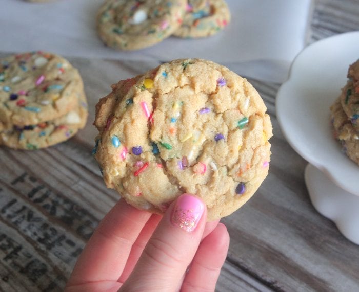 Cookies de chip blanco de Funfetti