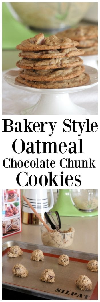 Galletas de chispas de chocolate de avena estilo panaderĂa