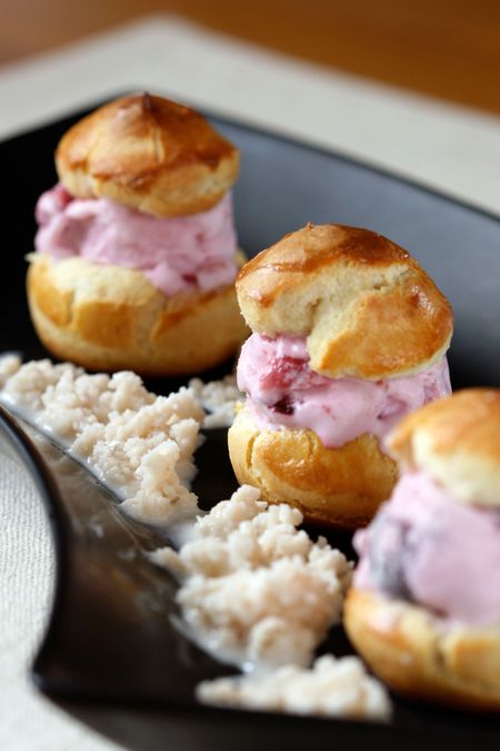 Profiteroles de cereza por un primer puesto