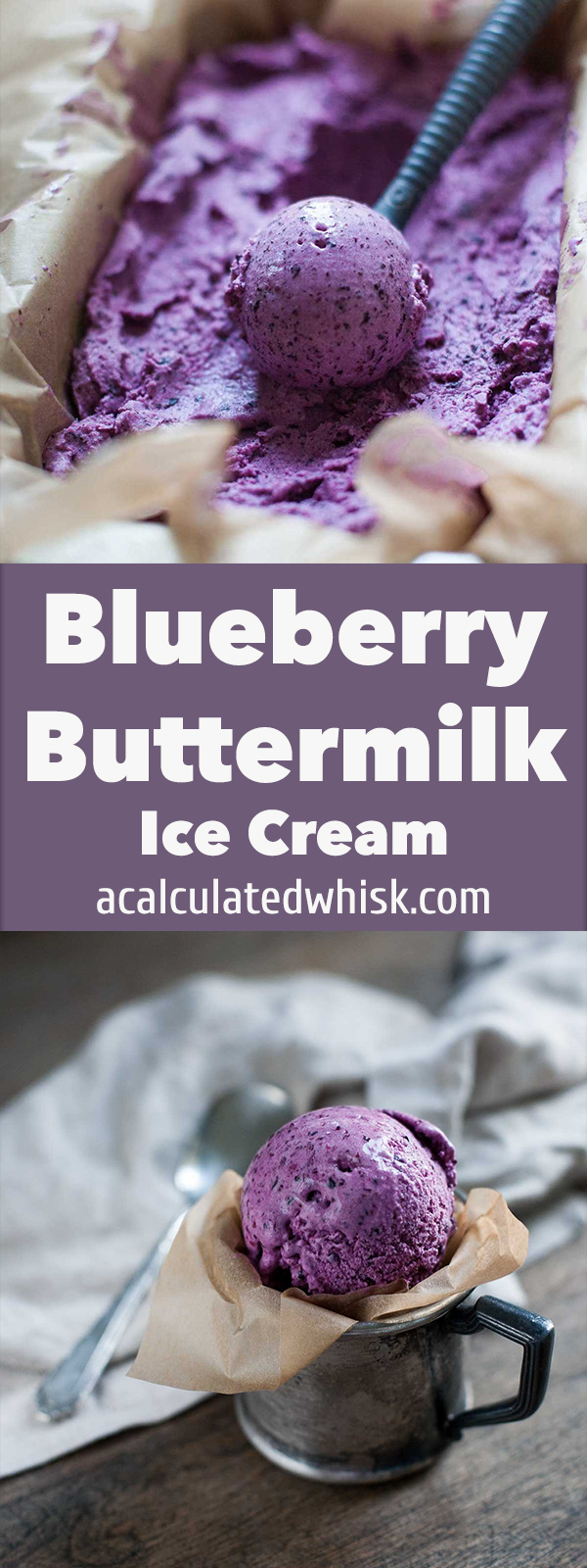 Helado de suero de arándanos | acalculatedwhisk.com @ beckywink