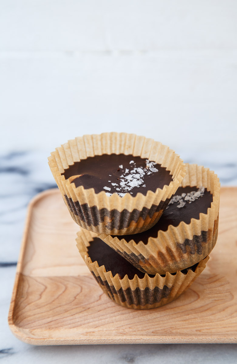 Homemade peanut butter cups with DIY healthy chocolate!