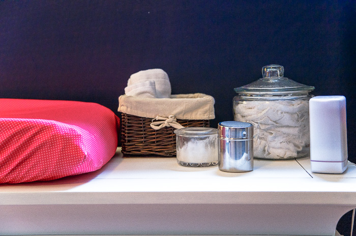 Navy and pink girl's room
