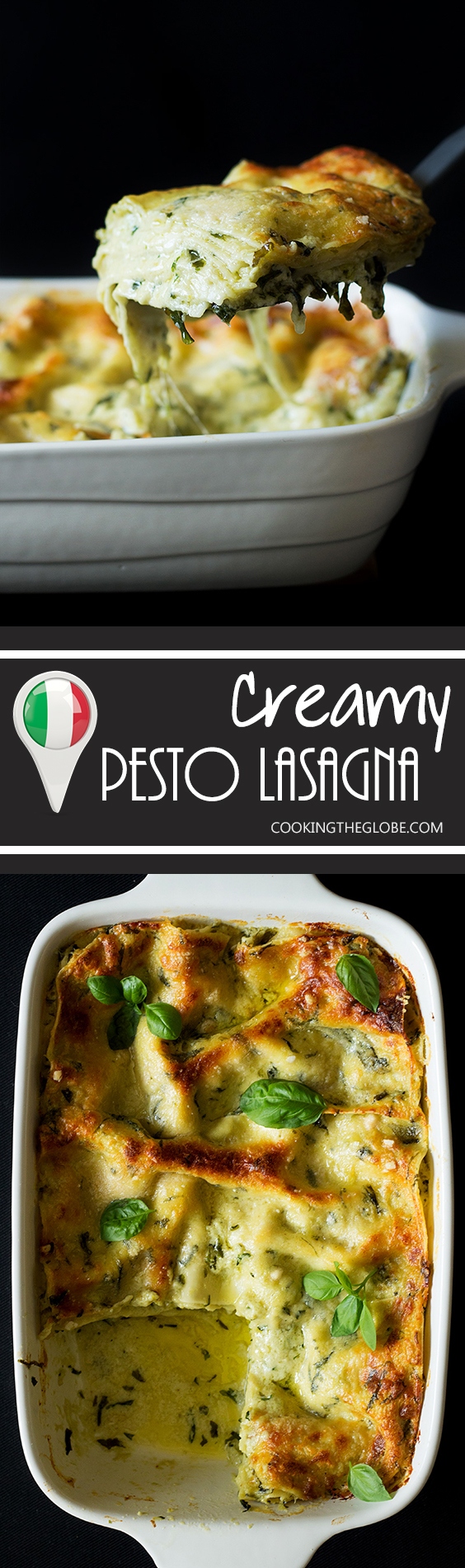 Esta lasaña de pesto cremoso y con queso te dejará sin aliento. Estarás gritando