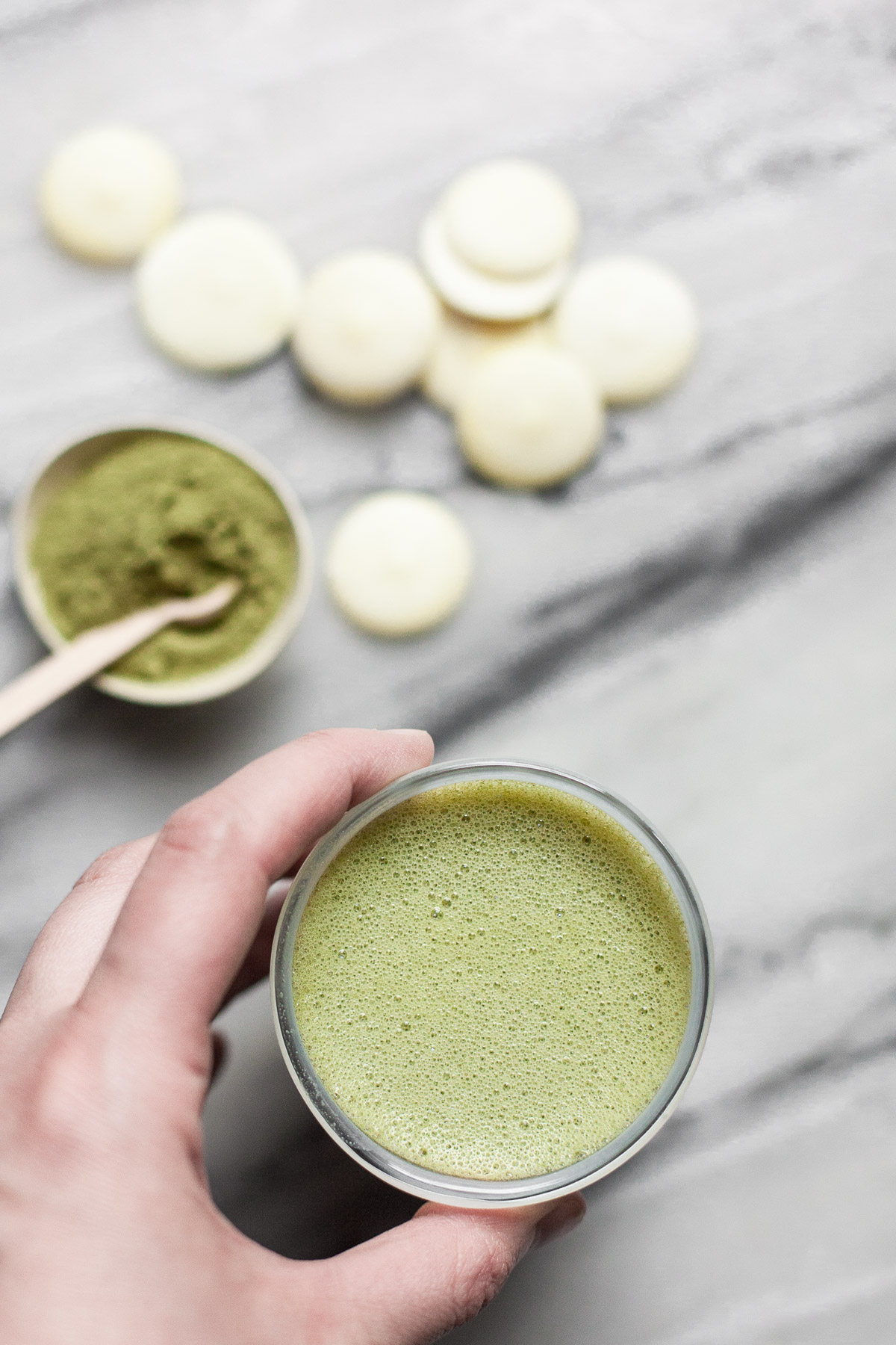 Latte de chocolate blanco Matcha