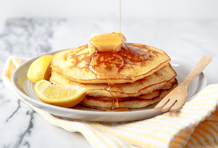 Lemon pancakes for two