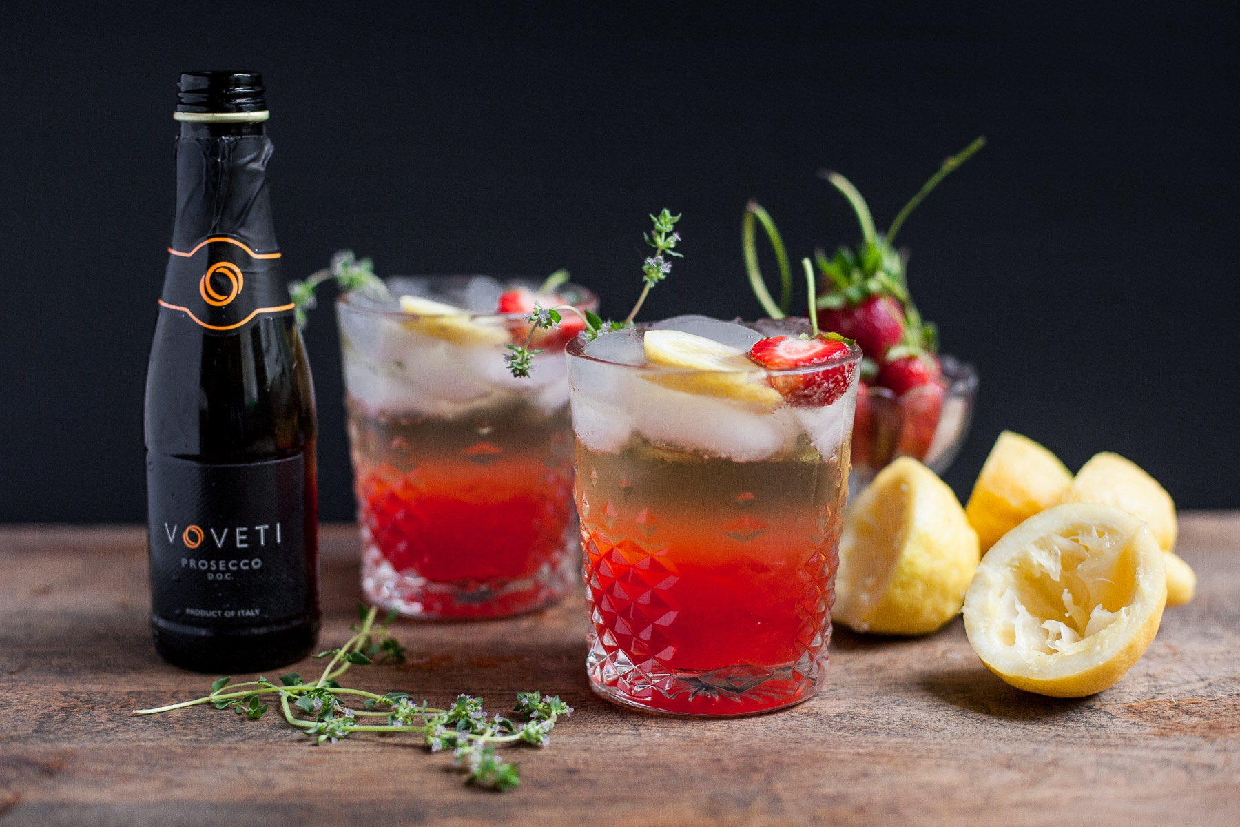 Limonada De Prosecco De Fresa