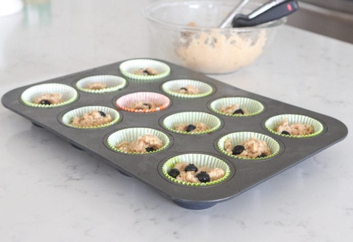 Muffins de yogur griego de trigo integral