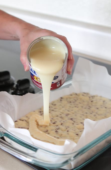 Marshmallow Chocolate Chip Shortbread Magic Bars 