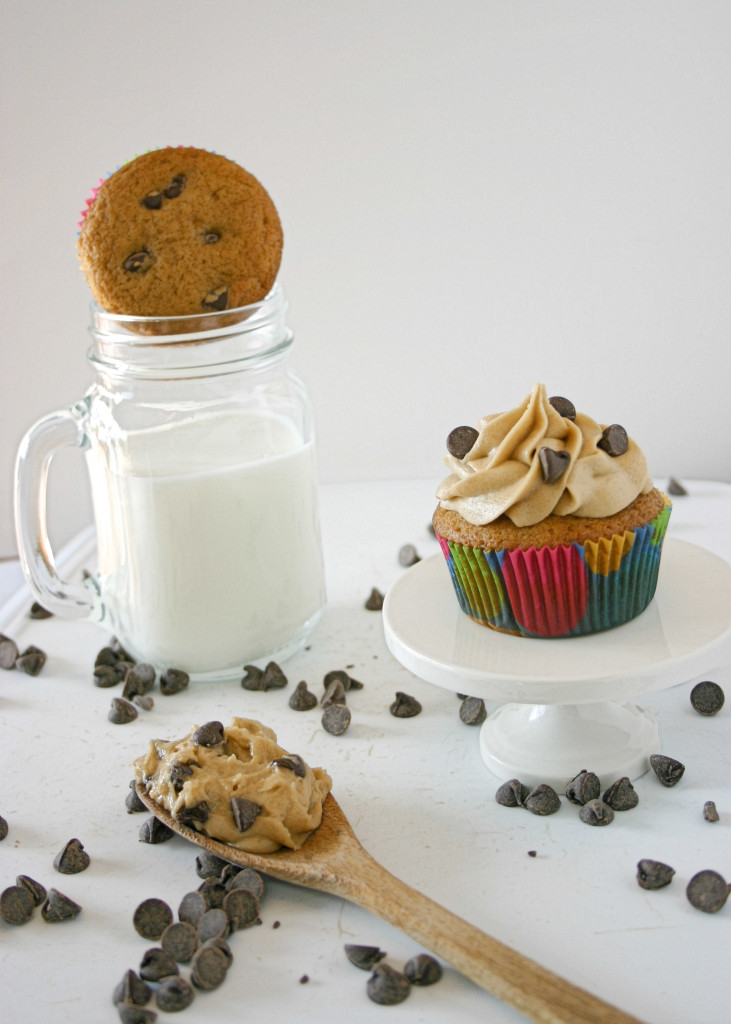 Bizcochos de masa de galletas de chispas de chocolate