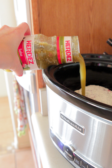 Cocina lenta Salsa Verde Ranch Tacos de carne 4