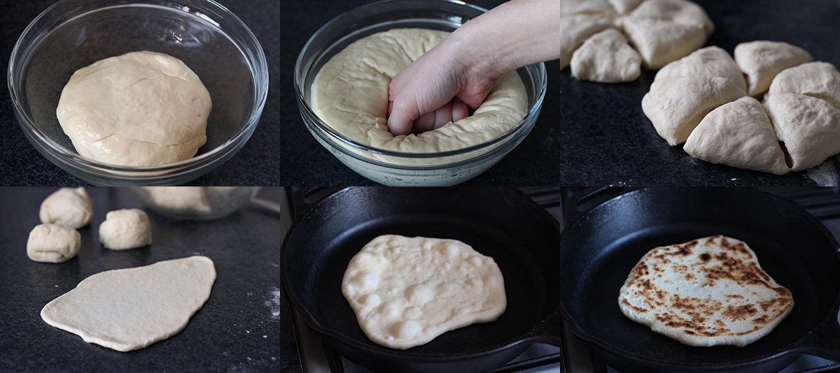 Cómo hacer pan Naan en casa + receta india auténtica #Indian #bread | cocinartheglobe.com