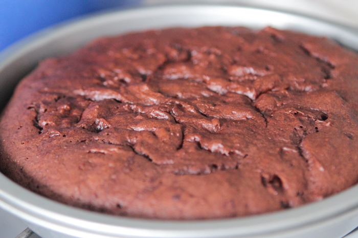 Pastel de chocolate en capas de masa de galleta de mantequilla de maní-11