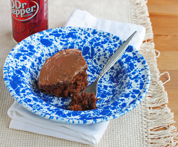 Dr Pepper Cake. Un pastel de chocolate hecho con Dr Pepper