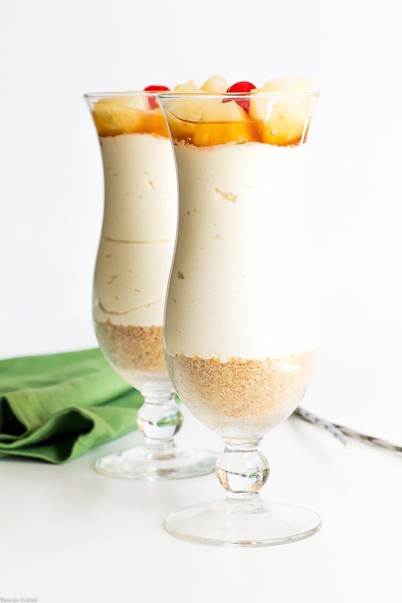 Prepare estos postres de pastel de queso al revés de piña sin hornear en una fracción del tiempo que toma hacer la cosa real.