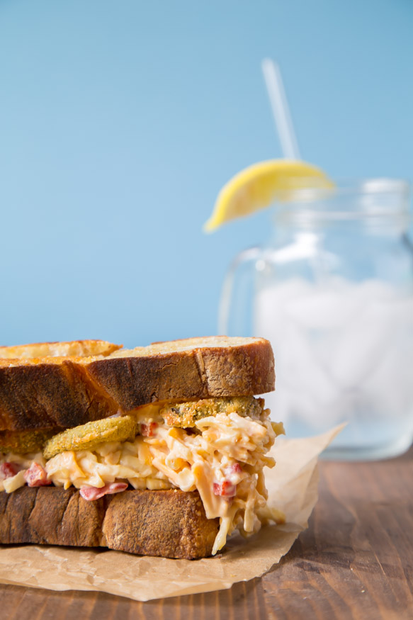 Pimento Grilled Cheese + Fried Pickles