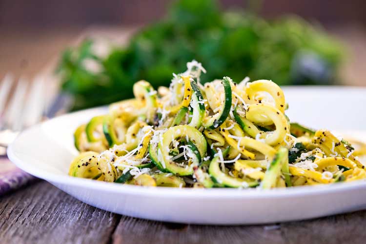 Peppercorn Romano Zoodles. Www.keviniscooking.com