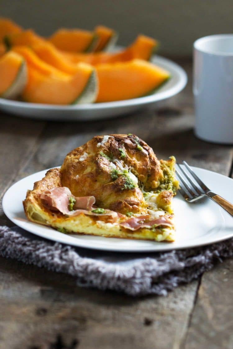  Pesto Prosciutto Dutch Baby. www.keviniscooking.com 