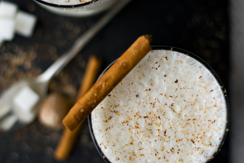 Bourbon Milk Punch with Cinnamon