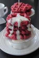 Rollitos De Crema De Helado De Terciopelo Rojo Helado