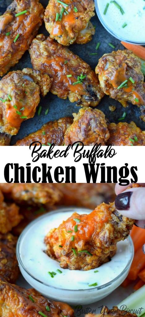 Alitas De Pollo Al Búfalo Al Horno