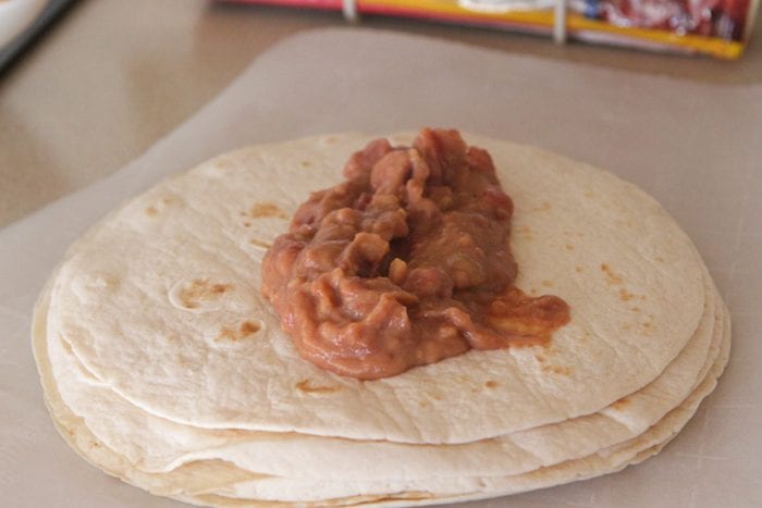 receta de burrito de frijoles