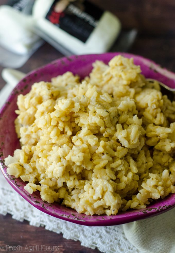 Risotto de queso de cabra con trufa: el risotto clásico obtiene un cambio de imagen con queso de cabra cremoso y notas de trufa terrosas.