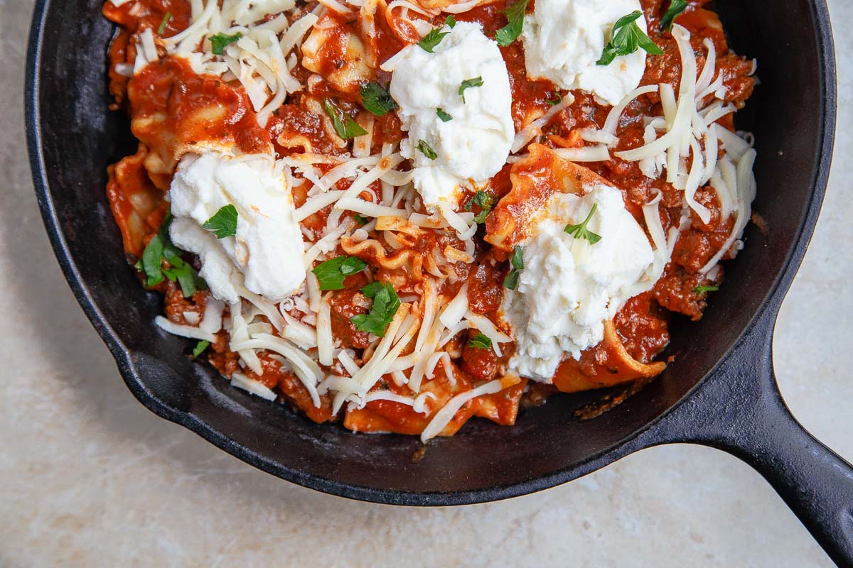 Dinner for Two: Skillet Lasagna